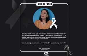 Leia mais sobre o artigo Nota de Pesar – Adm. Cristina Leão