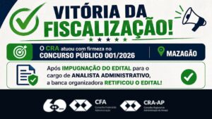 CRA garante retificação de edital em concurso público de Mazagão